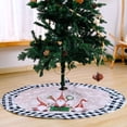 thumbnail image 4 of Christmas 1.2m Old Man In The Forest Plaid Tree Dress Ornament Christmas Tree Bottom Decorative Carpet Cloth, 4 of 6