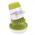 thumbnail image 1 of Cepillo dispensador de jabón para fregar la palma con bandeja de goteo, cepillo de lavado para platos, ollas, sartenes, limpieza del fregadero, 1 of 4
