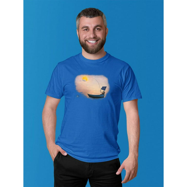Fishing The Sun T-Shirt Men -Ali Rastroo Designs, Male 5X-Large