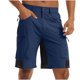 thumbnail image 2 of pstuiky Pantalones cortos cargo para hombre, Pantalones cortos cargo cómodos con cintura elástica y bolsillos a la moda para hombre, de verano, informales, lisos Pantalones cortos de golf, 2 of 7