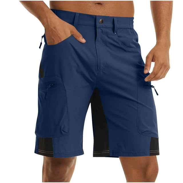 Cinvoph Shorts Cargo pour Hommes Décontractés Bouton Extensible Coupe Classique Fermeture Éclair Multi-Poches Randonnée Extérieur Travail