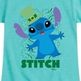 thumbnail image 3 of Disney Lilo & Stitch - St. Patrick's Day - Stitch & Clovers - Toddler & Youth Girls Short Sleeve T-Shirt, 3 of 5