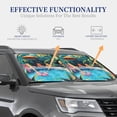 thumbnail image 4 of Salouo Tropical Poolside Relaxation Pattern Car Windshield Sun Shade Foldable | Front Windshield Shade for Sun, Heat and UV Rays | Interior Sun Protection-Medium, 4 of 6
