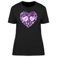 thumbnail image 1 of Purple Birds Flower Heart Tee Women's -Image by Shutterstock, 1 of 1