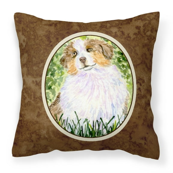 Carolines Treasures SS8844PW1414 Australian Shepherd Fabric Decorative Pillow, 14Hx14W, multicolor