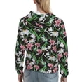 thumbnail image 7 of Xecao Lilies Flowers Pattern Hoodies for Women Sweatshirts Long Sleeve Sweatshirts Pullover Outfits with Pocket-Medium, 7 of 7