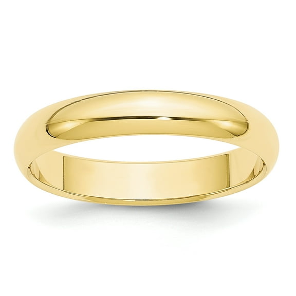 10k Yellow Gold 4mm Half Round Band Size 13