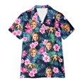 thumbnail image 5 of Womens Summer Tops T Shirts Lightweight Print Resort Button Down Tropical Floral Going Out Shirts, 5 of 6