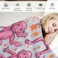 thumbnail image 3 of COMIO Super Soft Pink Throw Blanket Air Conditioner Blanket Monkey Warm Cozy Flannel Blanket Home Decor for Couch Bed Sofa, 3 of 6