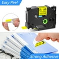 thumbnail image 2 of GREENCYCLE 4PK Compatible for Brother P-touch Black on Yellow 18mm TZ TZe TZe-S641 TZ-S641 TZe-641 TZ-641 Extra Strength Laminated Label Tape, 2 of 7