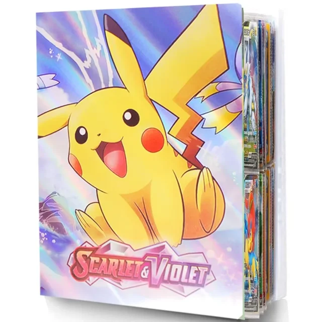 Card Binder for Trading Cards, Trading Card binder, 4-Pockets hold 240 Cards, Collector Album(LSX4)