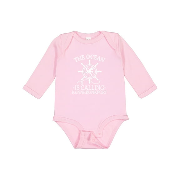 Inktastic Kennebunkport Maine Boys or Girls Long Sleeve Baby Bodysuit