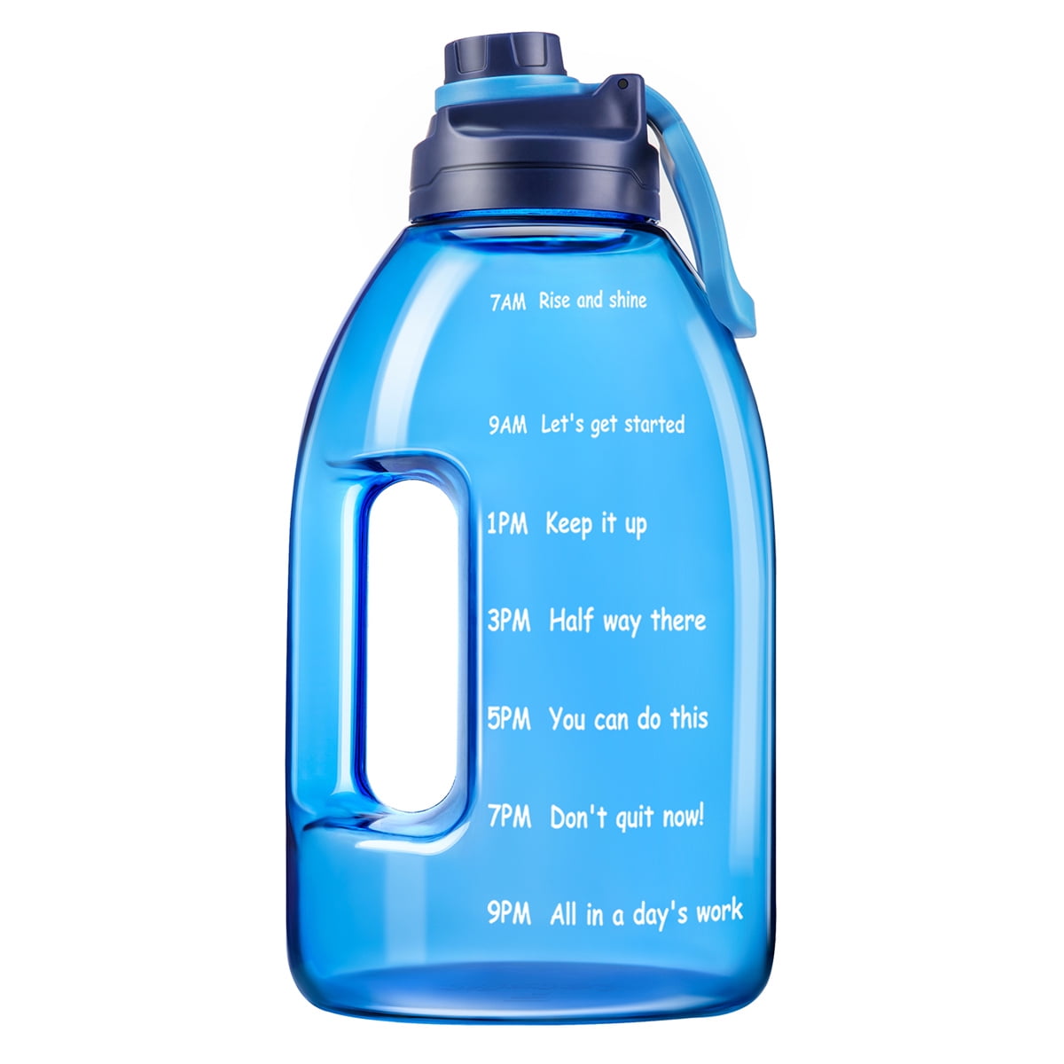 Kepooman Reusable Large-Capacity Water Bottle, Fitness Sports Water Bottle with Leak Proof Flip Top Lid for Gym Yoga Fitness Camping with Time Marker-D Kepooman Reusable Large-Capacity Water Bottle, Fitness Sports Water Bottle with Leak Proof Flip Top Lid for Gym Yoga Fitness Camping with Time Marker-D