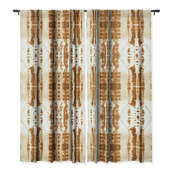 Society6 Jacqueline Maldonado Paradigm Rust Single Panel Room Darkening Window Curtain 50" x 84"
