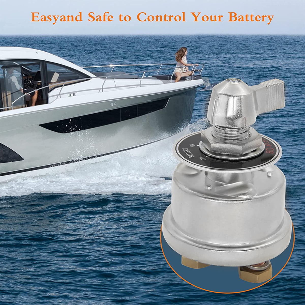 CIVG High Current Battery Disconnect Switch with Terminal Fittings 12-48V  DC Battery Power Cut Off Switch 300A Battery Power Cut Isolator for Cars  Trucks Boats RVs Vehicles