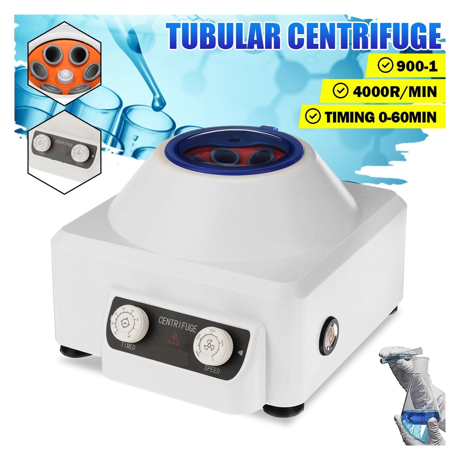 60W 4000rpm Centrifuge Lower-Speed Desktop Timing Laboratory Centrifugal Machine Lab Supplies PRP Serum Isolate
--------
,Strong Power