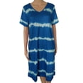 thumbnail image 2 of KVMeteor Women Plus Size Summer Tie Dye Print Mini Dress Casual Beach Loose Shirt Dress, 2 of 4