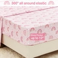 thumbnail image 5 of Kids Twin Bed in a Bag for Girls, 6 Piece Rainbow Pink Comforter Set, Soft Microfiber Bedding Set with Sheets, Shams & Toy Pillow, 5 of 7