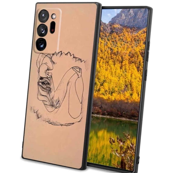 Compatible with Samsung Galaxy Note 20 Ultra 5G Phone Case, Line-Art-6 Case Silicone Protective for Teen Girl Boy Case for Samsung Galaxy Note 20 Ultra 5G