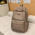 thumbnail image 4 of Lightweight Polka Dot Nylon Laptop Backpack for Women, Coquette Large Everyday Daypack, Multi-Pocket Comfort Padded Bookbag for Students, Campus Commuting & Weekend Travel, 4 of 4