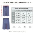 thumbnail image 2 of Men's Cotton Yarn Pajamas Shorts - Plaid Pajama Shorts for Men - PJ Bottoms with Pockets, 2-Pack, 2 of 4