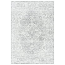 SAFAVIEH Luna Gisselle Medallion Area Rug, Gray/Ivory, 4'5" x 6'5"