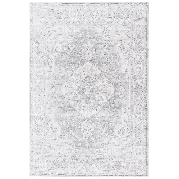SAFAVIEH Luna Gisselle Medallion Area Rug, Gray/Ivory, 4'5" x 6'5"