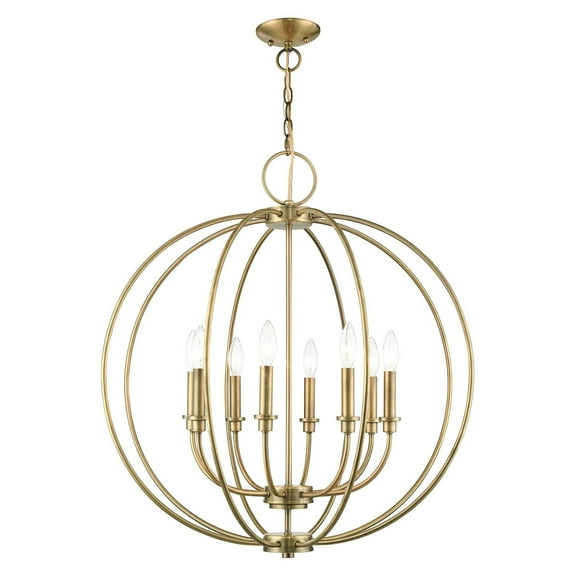 4668-01 Livex Lighting Milania - 8 Light Chandelier     -Traditional Installation