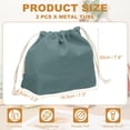 thumbnail image 2 of Uxcell 2 Pcs Bolsa de Maquillaje con Cordón, Bolsa Cosmética de Lona de 7.3" para Mujeres, Organizador de Artículos de Tocador para Viajes, Accesorios de Tocador, Gris Oscuro, 2 of 7