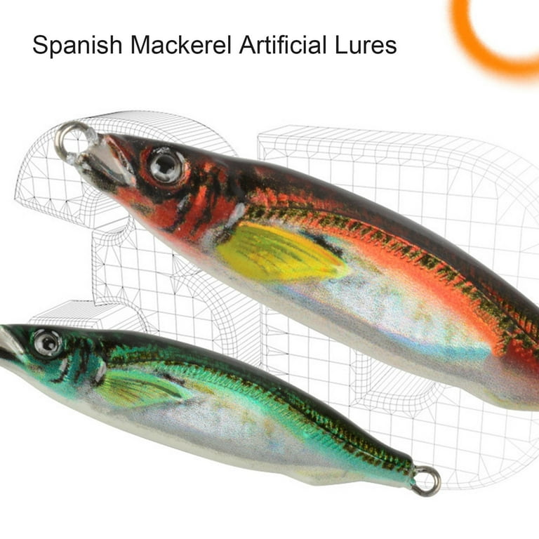 Sportteer Spanish Mackerel Fishing Lure Spanish Mackerel Fake Bait Fishing  Lures 40g 3D Fish Eyes Realistic Swim Posture Smooth Throwing Luminous  Break-Resistant for Mackerel - Walmart.com