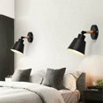 thumbnail image 2 of Juego de 2 lámparas de pared de metal industriales modernas E27 Edison Loft lámpara para cafetería, bar, pasillo, comedor, sala de estar, dormitorio, blanco FqyOCaYIjEeN, 2 of 5