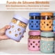 thumbnail image 2 of Frascos de Vidrio con Tapa, 6PCS Frascos de Cristal para Alimentos con Fundas de Silicona, Recipientes Herméticos con tapa para Avena, Aptos para Lavavajillas y a Prueba de Fugas, para Yogur, 2 of 4