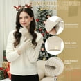 thumbnail image 5 of FZ FANTASTIC ZONE Winter Gloves for Women Cold Weather with Touch Screen Fingers Chenille Knit Elastic Cuff Thermal Warm Gloves Gifts, 5 of 6