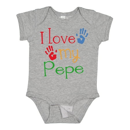 

Inktastic Pepe Grandkids Handprints Gift Baby Boy or Baby Girl Bodysuit