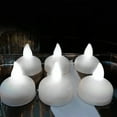 thumbnail image 6 of Loyerfyivos 12pcs Flameless LED Floating Waterproof Plastic 1.57" x1.49" Tea Light Candles, Battery Operated Flickering Votive Tealight Candles for Bathroom Swimming Pool-White, 6 of 9