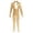 Gold, variant on lnmuld Kids Solid Metallic Shiny Turtleneck Full Body Unitard Long Sleeve Footed One‑Piece Jumpsuit Stretch Fabric for Halloween Cosplay Stage Performance Costume Size:10-12 Years