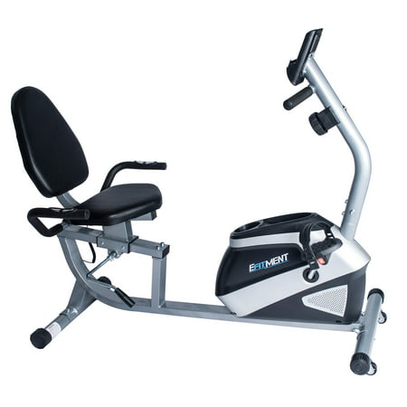 EFITMENT Magnetic Recumbent Bike Exercise Bike with High Weight Capacity, Easy Adjustable Seat ...