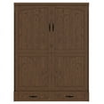 thumbnail image 3 of RoomAndLoft Cape Cod Solid Wood Queen Size Murphy Wall Bed in Brown, 3 of 11