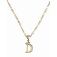 thumbnail image 2 of Cadena y dije de brillos con corona de oro laminado letra D, 2 of 8