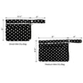 thumbnail image 3 of Aslana 2-Pack Cloth Wet Dry Bags for Women Cloth Menstrual Sanitary Pads & Baby Diaper Inserts. Double Zipped Pockets. Made of Waterproof Polyester PUL Fabric. Reusable & Washable., 3 of 5