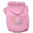 thumbnail image 5 of Pet, Dog  Cat Hoodie Rhinestone, "Rainbow Flower Peace Sign", 5 of 7