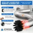thumbnail image 2 of DRYVENCK 35-Feet Dryer Vent Cleaner Kit, Dryer Cleaning Tools, Include Omnidirectional Blue Dryer Lint Vacuum Attachment, Dryer Vent Brush, Universal Vacuum & Dryer Adapters, 2 of 8