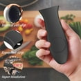 thumbnail image 5 of 4 PCS Silicone Hot Handle Holder, Black Heat Resistant Pot Handle Sleeve Reusable Non-Slip Potholder Rubber Grip Handle Cover Cast Iron Handle Covers for Metal Frying Pans Cookware Handles, 5 of 6