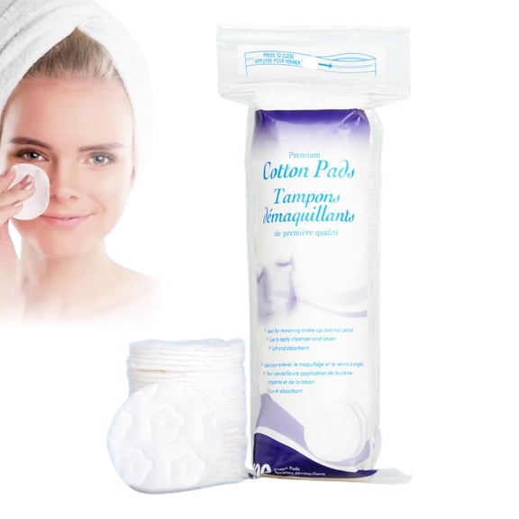 Premium Cotton Pads for Face, 100 Count Round Makeup Remover Pads