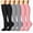 Pink, variant on HCNTES 6 Pairs Compression Socks for Women Circulation-Best Support for Nurses,Running,Athletic,Travel (Brown,XXL)
