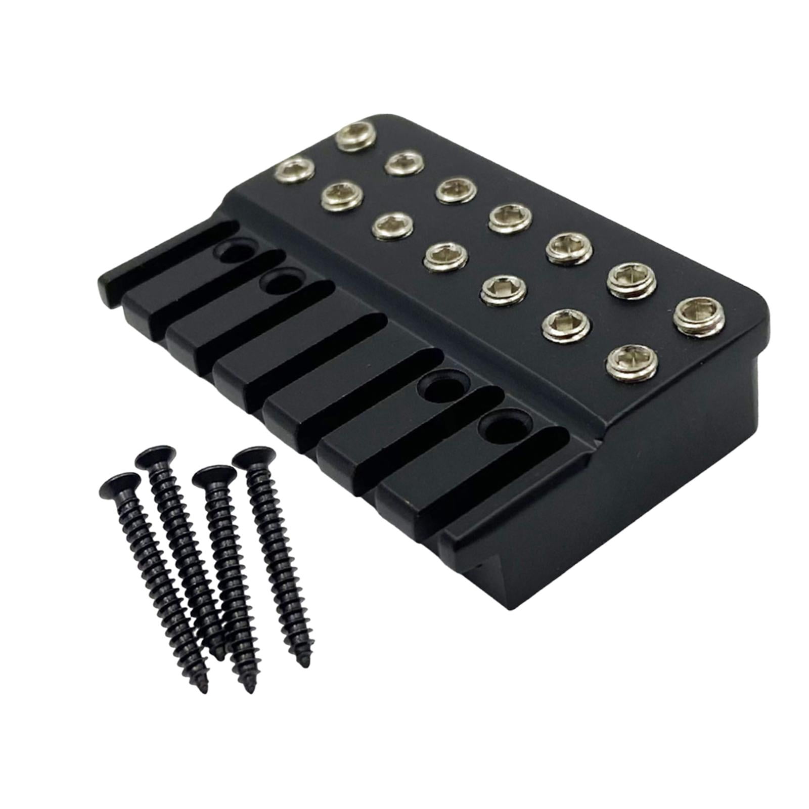 Guitar Bridge String Locking Nut Replacement Metal Durable Headless Electric Guitar Musicians Set
