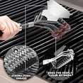 thumbnail image 2 of Grill Brush and Scraper Bristle Free – Safe BBQ Brush for Grill – 18'' Stainless Grill Grate Cleaner - Safe Grill Accessories for Porcelain/Weber Gas/Charcoal Grill – Gifts for Grill Wizard, 2 of 7