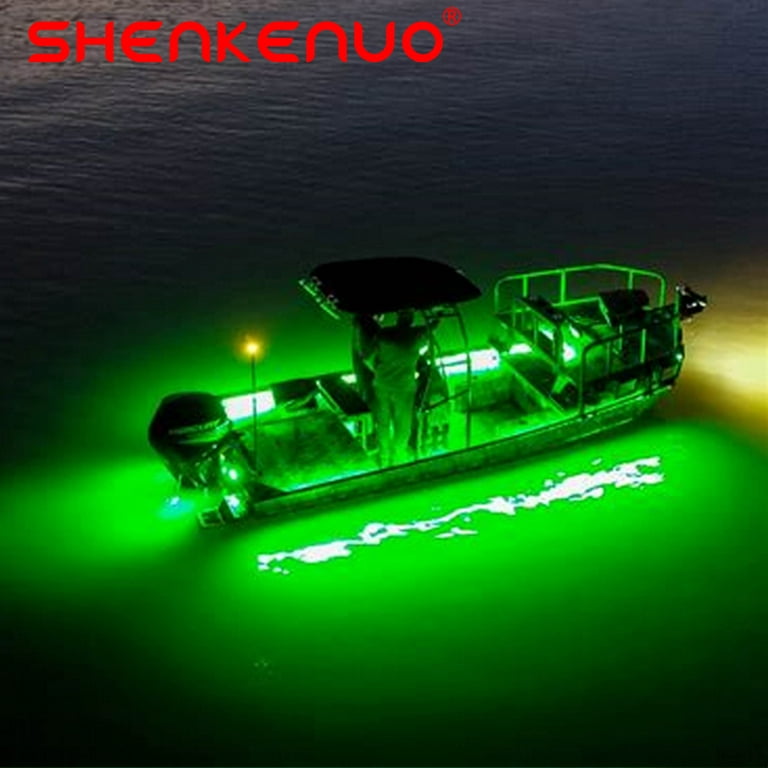 16.4 ft Green LED Strip Black Light Night Fishing Boat Light 12v