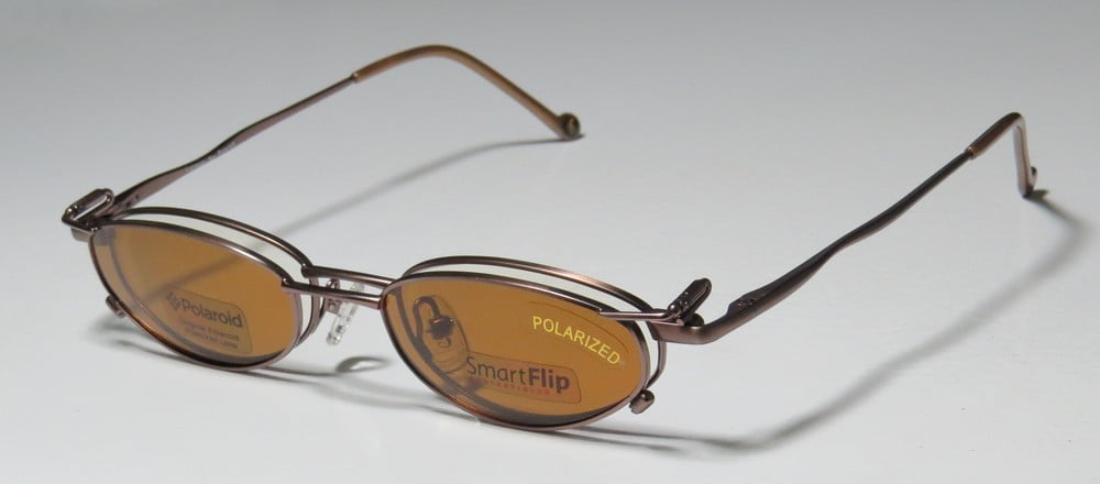 SMARTFLIP 402 EYEGLASS FRAME/GLASSES WITH POLAROID POLARIZED SUNGLASS CLIP-ONS