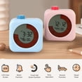 thumbnail image 2 of TFixol Blue Mechanical Visual Timer with 60-Minute Countdown, Snooze Function, One-Touch Off, 12/24-Hour Clock for Kids' Learning & Kitchen Time Management (Batteries Not Included), 2 of 7